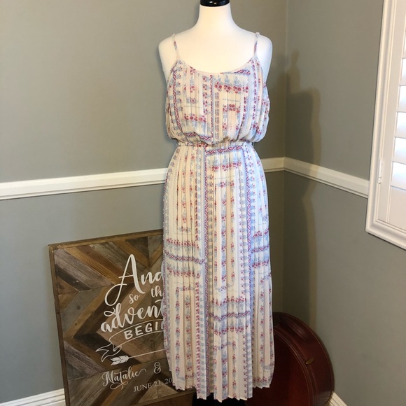 American Rag Pleated Long Floral Dress - Picture 2 of 7